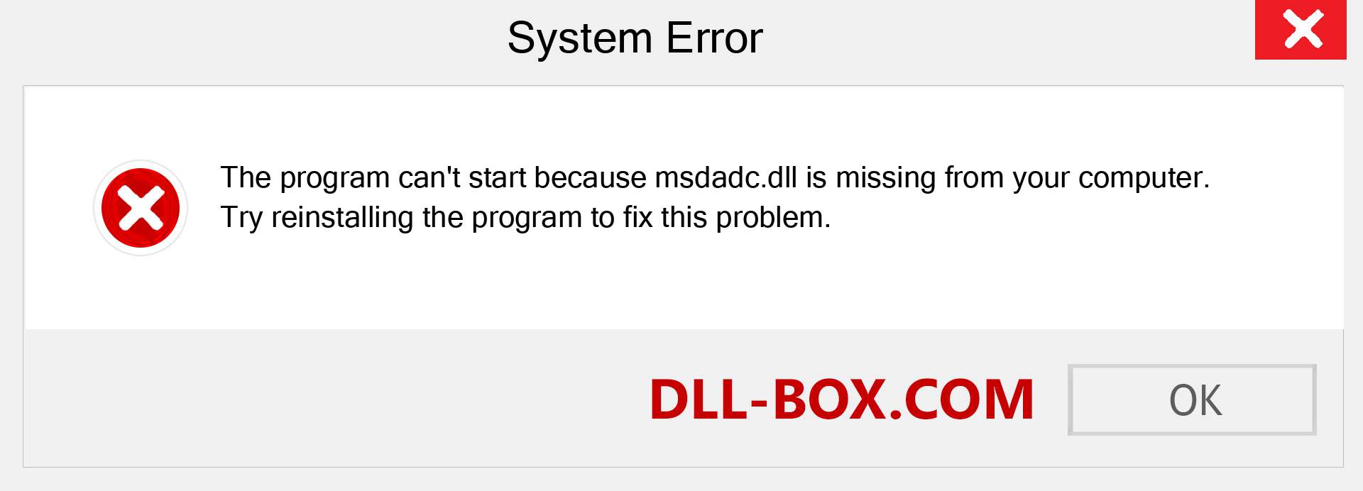  msdadc.dll file is missing?. Download for Windows 7, 8, 10 - Fix  msdadc dll Missing Error on Windows, photos, images