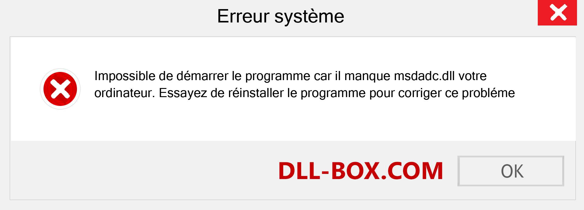 Le fichier msdadc.dll est manquant ?. Télécharger pour Windows 7, 8, 10 - Correction de l'erreur manquante msdadc dll sur Windows, photos, images